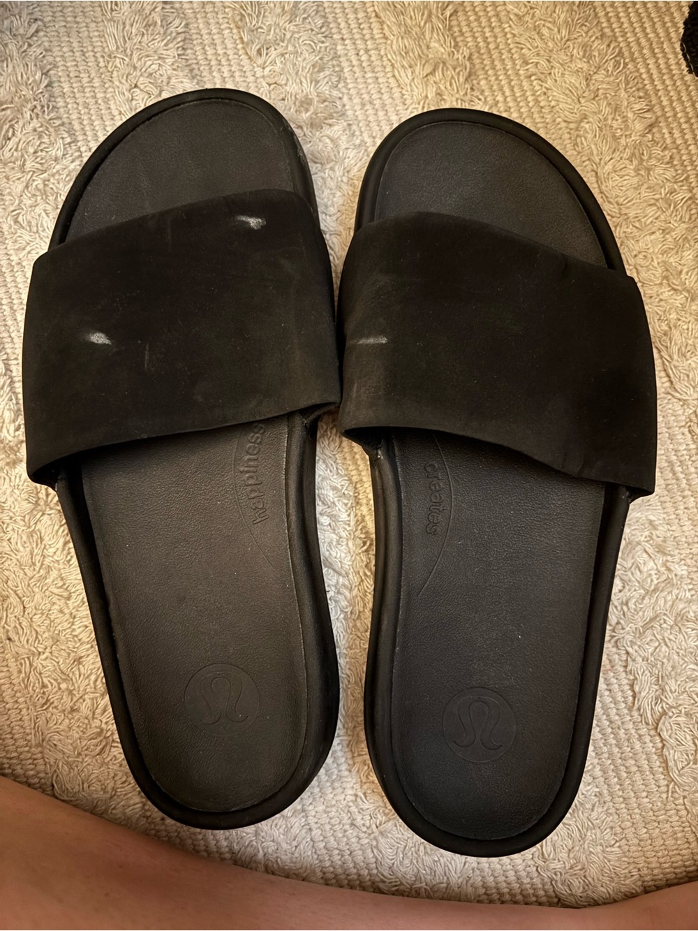 lululemon athletica Black Slide Sandals